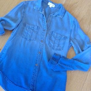 Cloth and Stone denim ombre button-down shirt